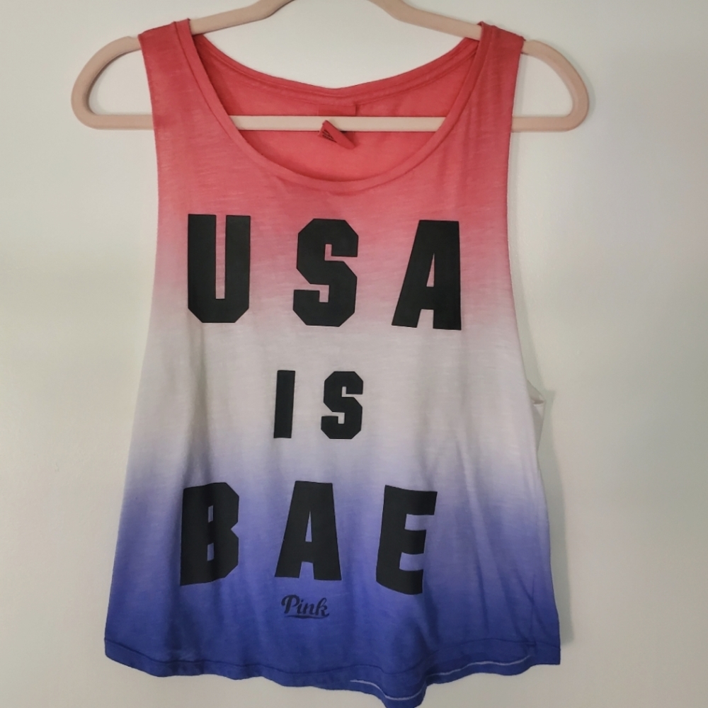 Victoria's Secret Pink Collection USA Is Bae Ombre Tank Top Size S
